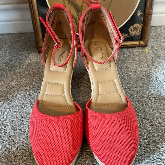 Joie "Sloan" Espadrille Ankle Strap Wedgie Shoes NWOT Size 7M - Picture 2 of 7